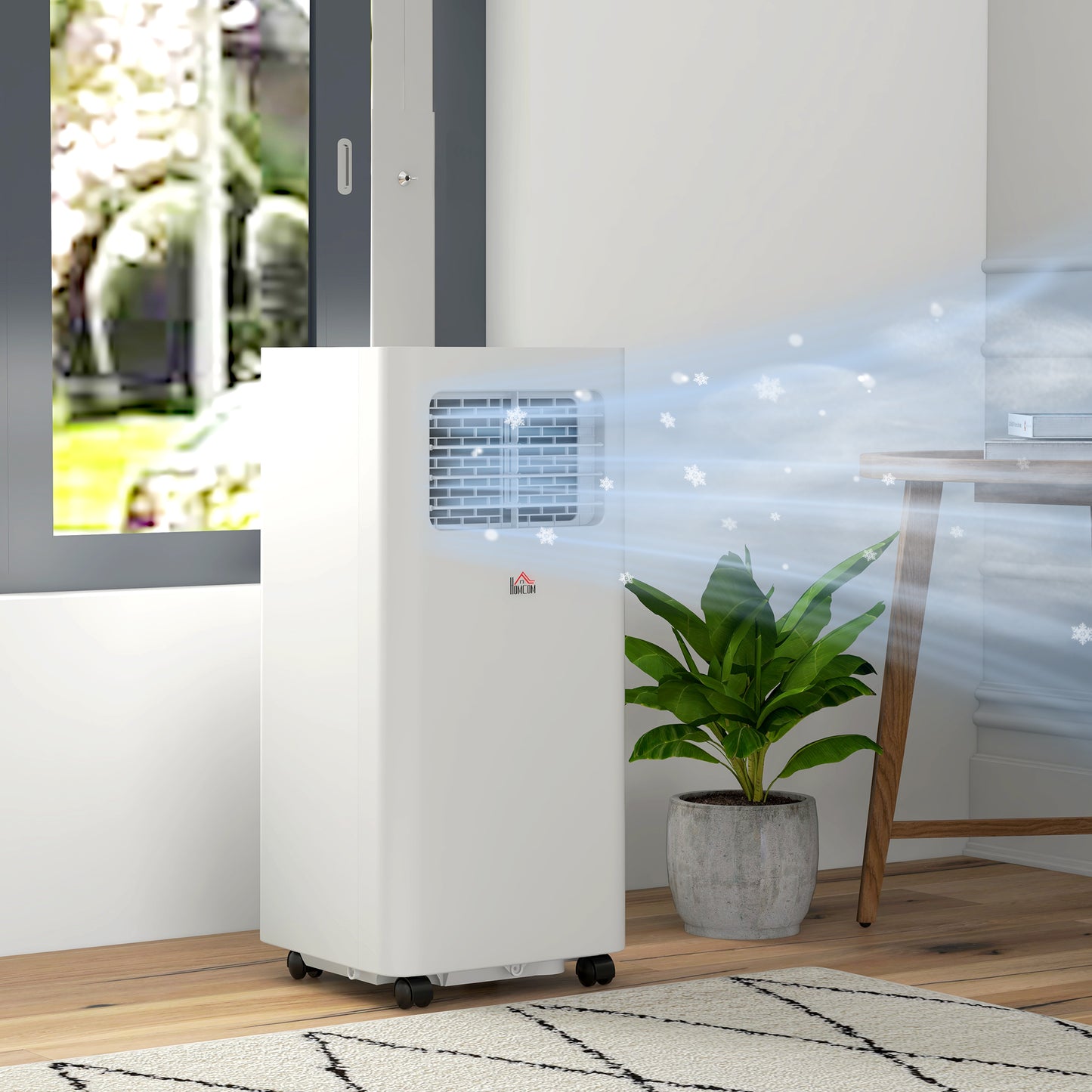 8000 BTU Mobile Air Conditioner, 345 Sq. Ft., AC Unit With Dehumidifier, Sleep, 24H Timer On/Off, Window Kit, White