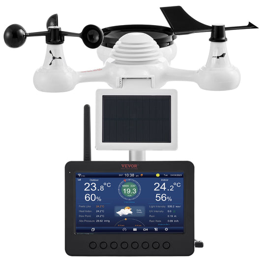 7-in-1 Wi-Fi Weather Station 7 In TFT Display Wireless Outdoor Sensor