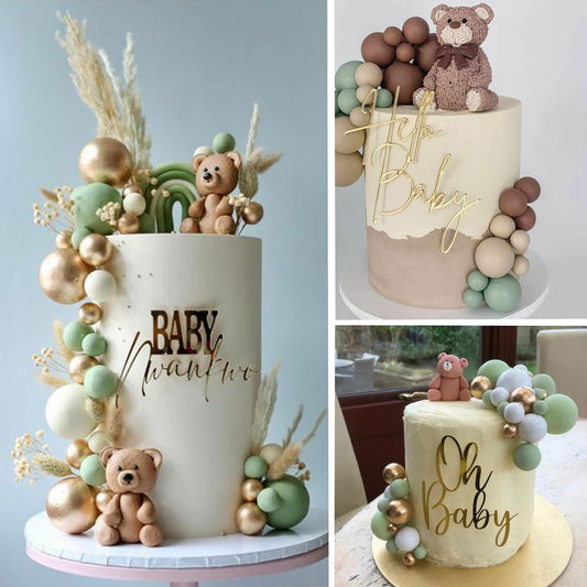 32 Pcsset Colorful Foam Ball Birthday Cake Decoration Multi-style Plug-in