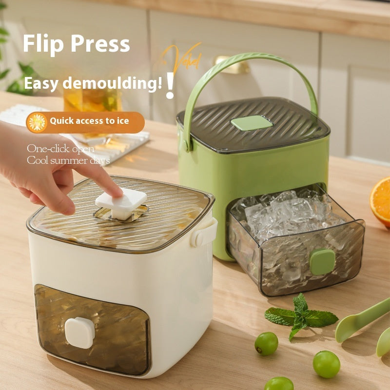 Two-in-one Large Capacity Press Three Layers Ice Tray Mold Box