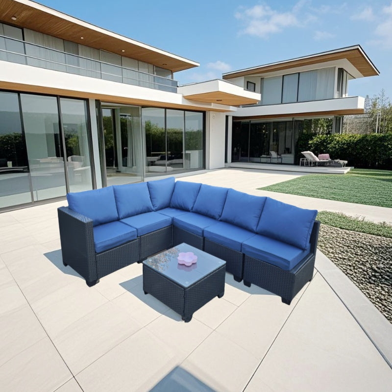 Outdoor Recreation, Courtyard Garden, Rattan Table And Chair Combination