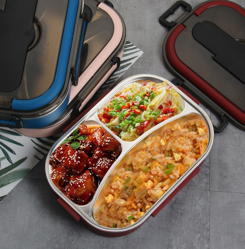 304 Thermal Insulation Portable Separated Stainless Steel Lunch Box