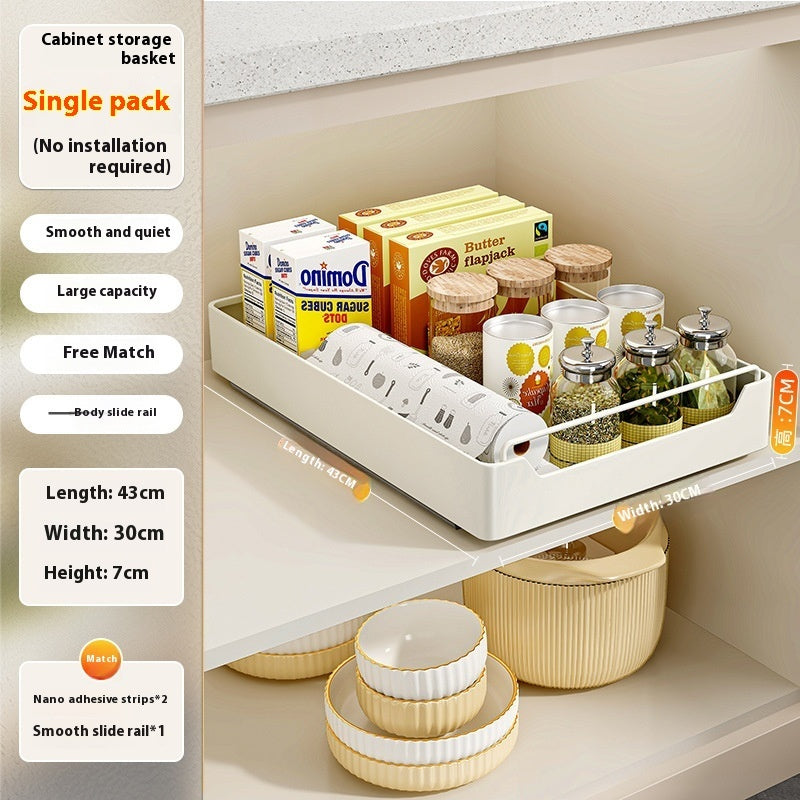 Punch-free Kitchen Pull-out Rack