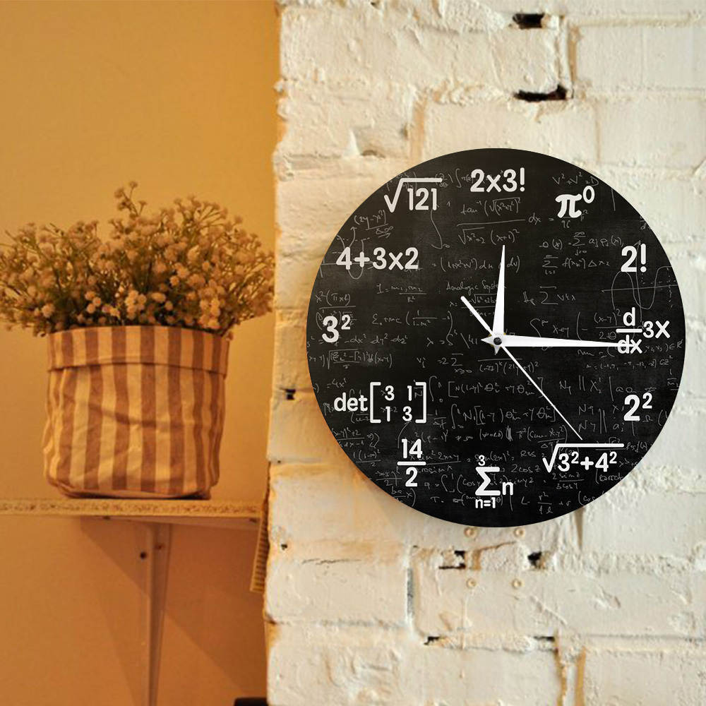 Math Clock Advanced Math Wall Clock Mathematics Clock – Skom