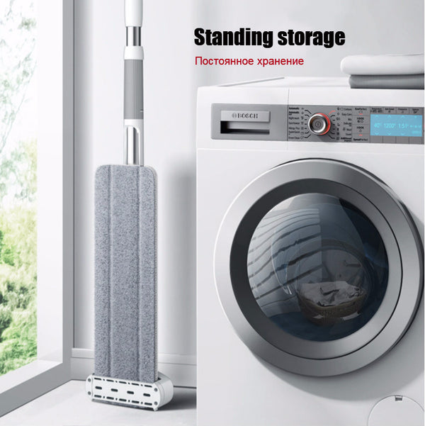 Hand-washing Flat Mop For Wet And Dry