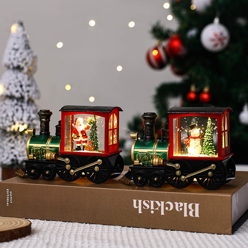 Decoración de tren de regalo de Navidad