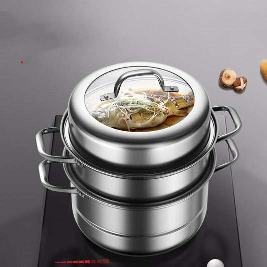 Stainless Steel Steamer Thickened Composite Bottom Steamed Buns