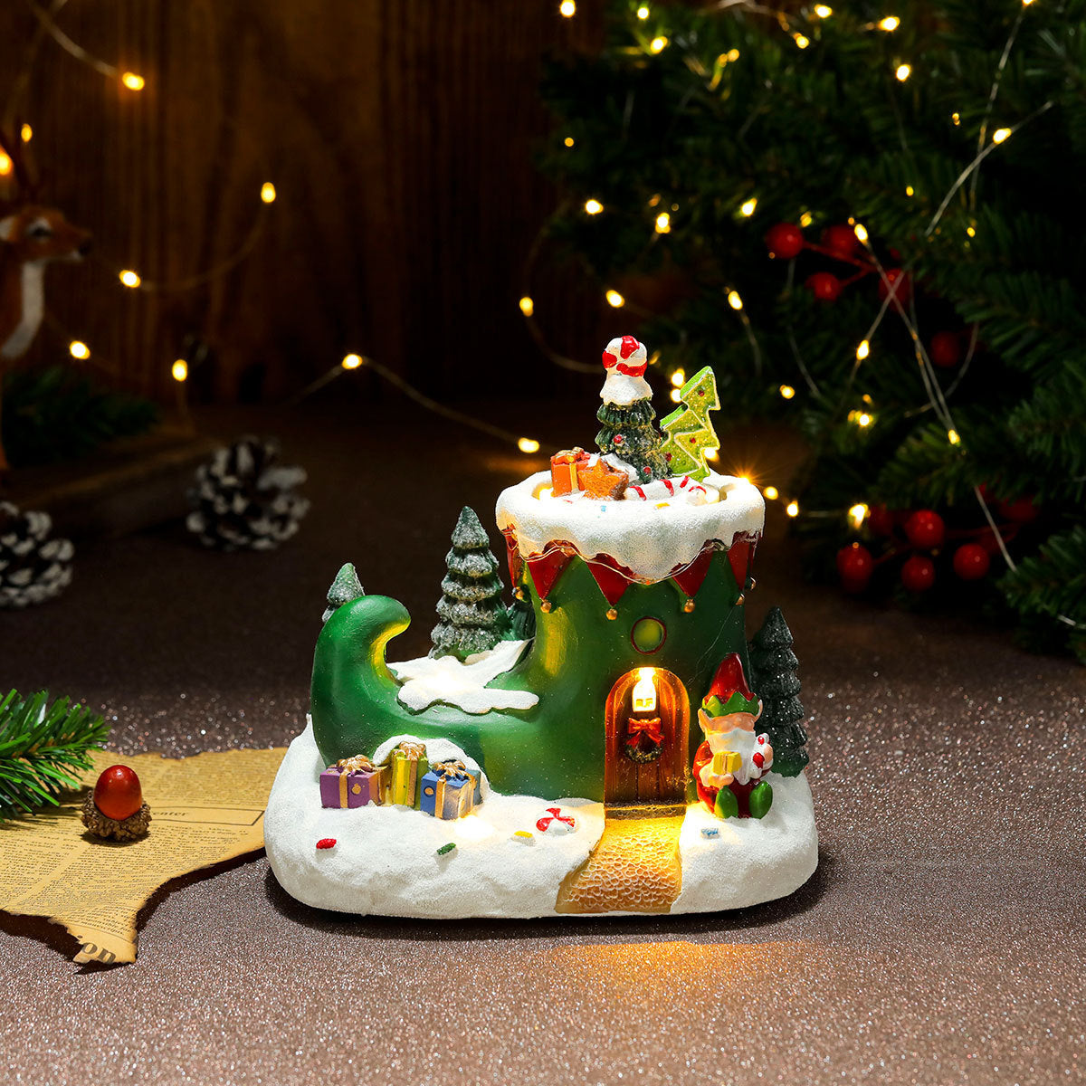 Christmas glowing music box