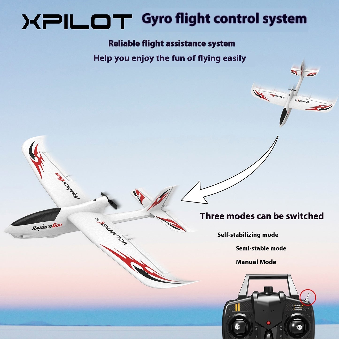 Three-channel Remote Control Fixed Wing Remote Control Glider