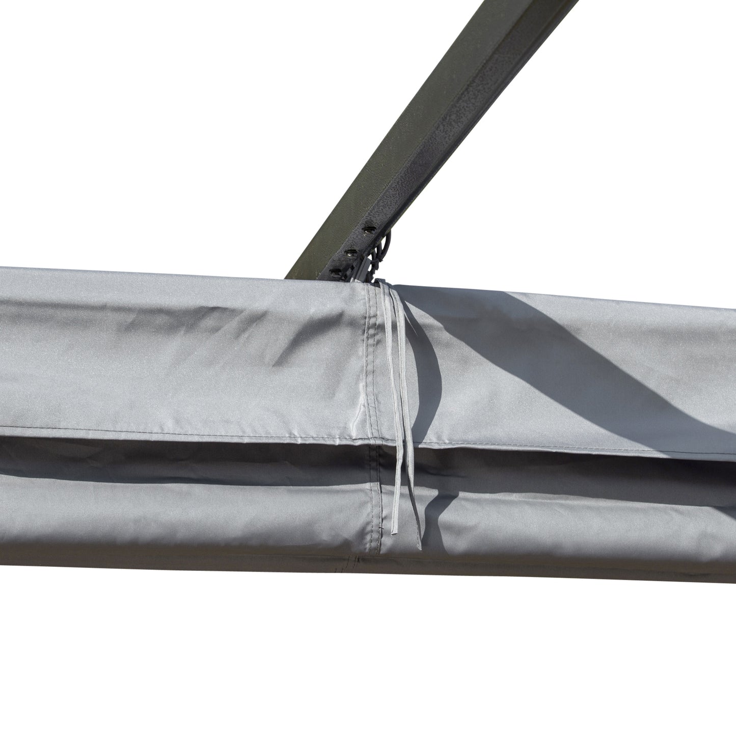 10' x 10' Outdoor Retractable Pergola Canopy, Metal Patio Shade Shelter for Backyard, Porch Party, Garden, Grill Gazebo, Gray