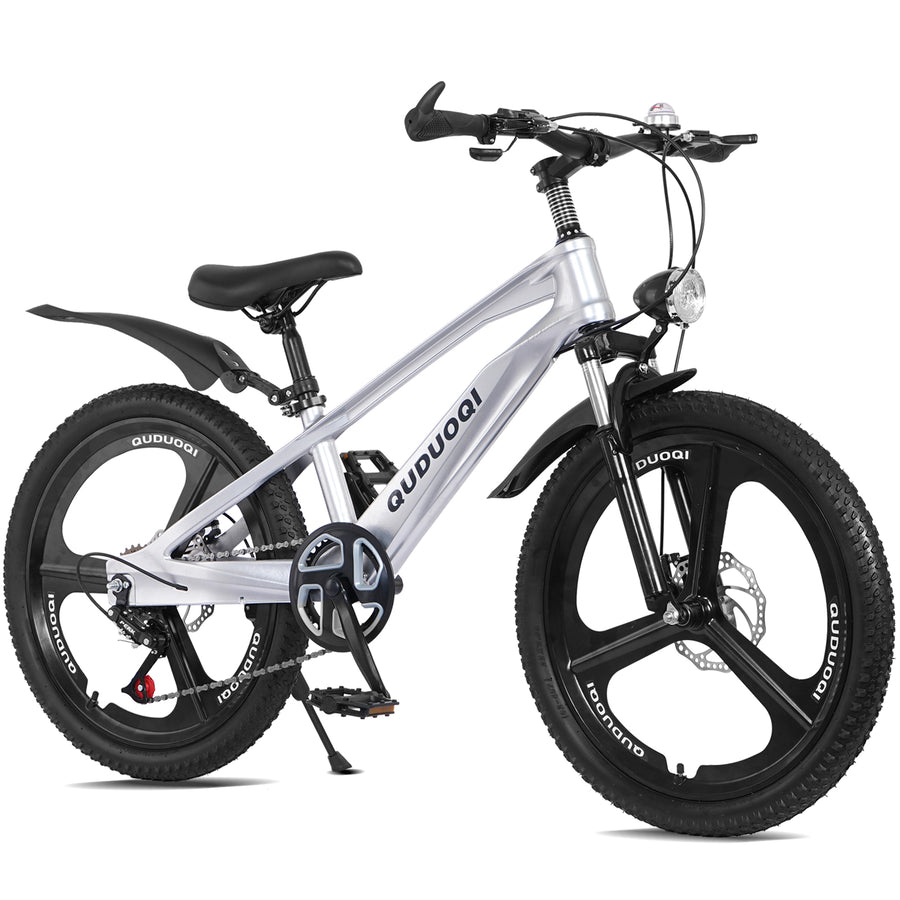 FKZNPJ 20 Inch Kids Mountain Bike, 7-Speed Youth Bicycle With Magnesium Alloy Frame & One-Piece Wheels, Lightweight Kids Bike For Boys And Girls Ages 8-12