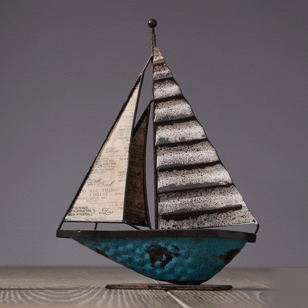 Smooth Sailing Sailing Model Office Decoration Living Room Entrance TV Cabinet