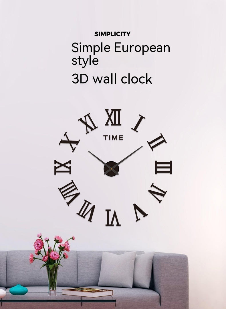 Acrylic Luminous Wall Clock Punch-free Wall Sticker