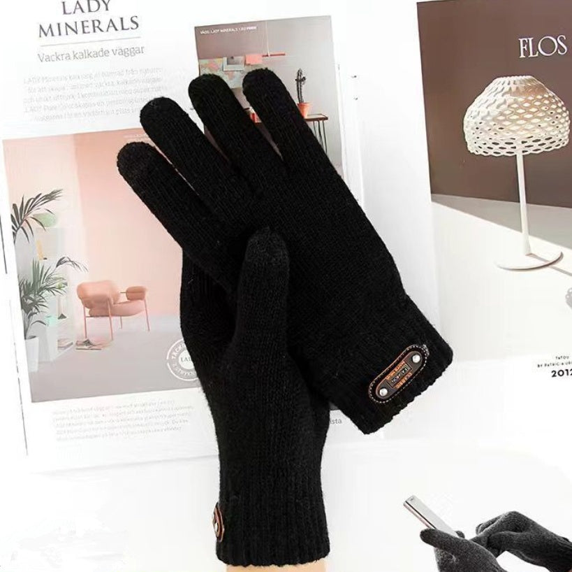 Men's Plus Size Double Layer Touch Screen Gloves