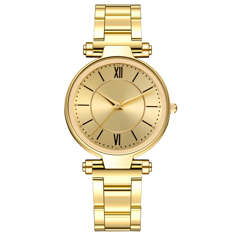 Steel belt female student casual quartz watch