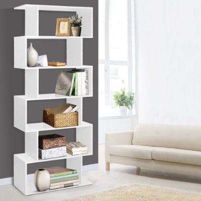 Five Layer Simple Household White Bookshelf