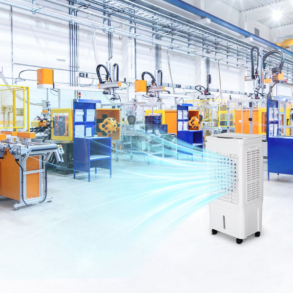 ZOKOP FLS-Z33DR Electric Fan 110V 150W 40L With Remote Control, With LCD Display, With 4 Ice Crystals, With Casters, ABS Plastic, White