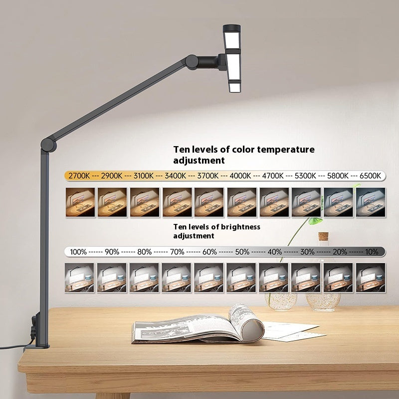 High-end Work Office Nail Table Lamp Folding Disassembly Table Lamp With Clamp Eye Protection Learning Table Lamp