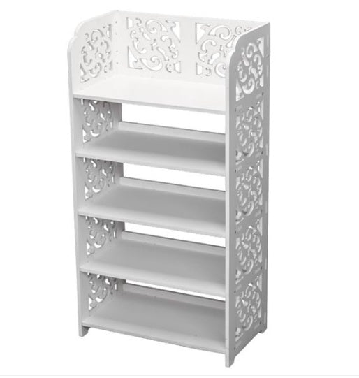 WPC - 5 Layers Carved Shoe Rack - A - 42X24X80cm