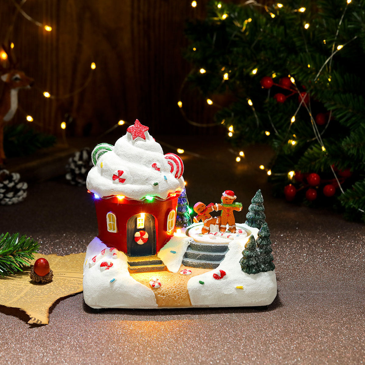 Christmas glowing music box