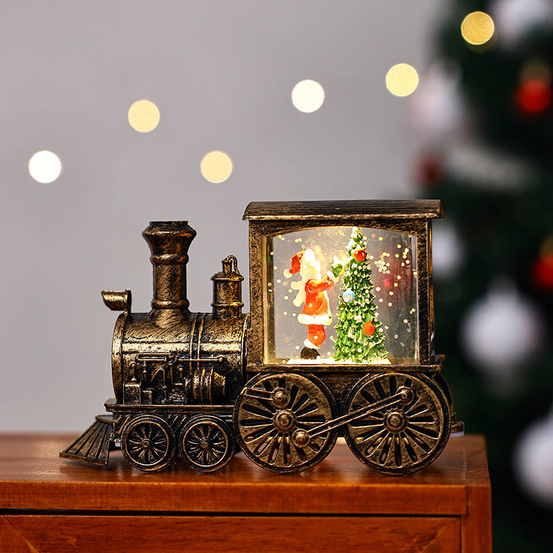 Decoración de tren de regalo de Navidad