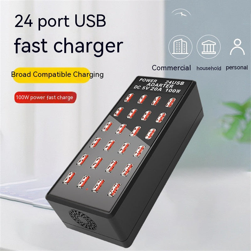USB Fast Charging 24 Port Charger