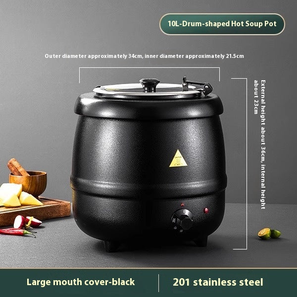 Stainless Steel Insulation Pot Porridge Bucket Hotel Soup Pot Electric Heating Soup Pot