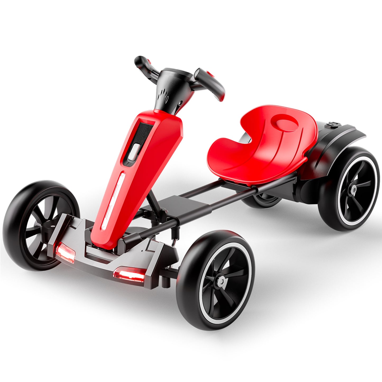 12V Electric Kids Pedal Go Kart, Folder Go Kart, Outdoor Ride On Toy With Adjustable Seat, 4 Non-Slip EVA Wheels For Boys And Girls For Age 3-8 Years Old