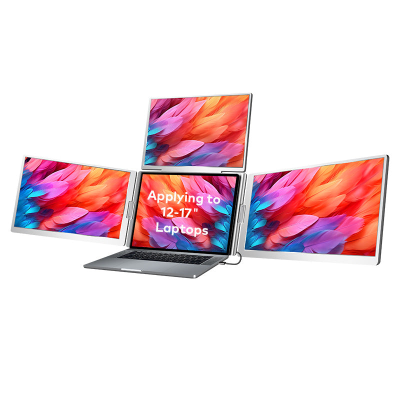 Portable Triple-screen Display Connect Three Screens With A Single Cable Laptop Secondary Display Monitor