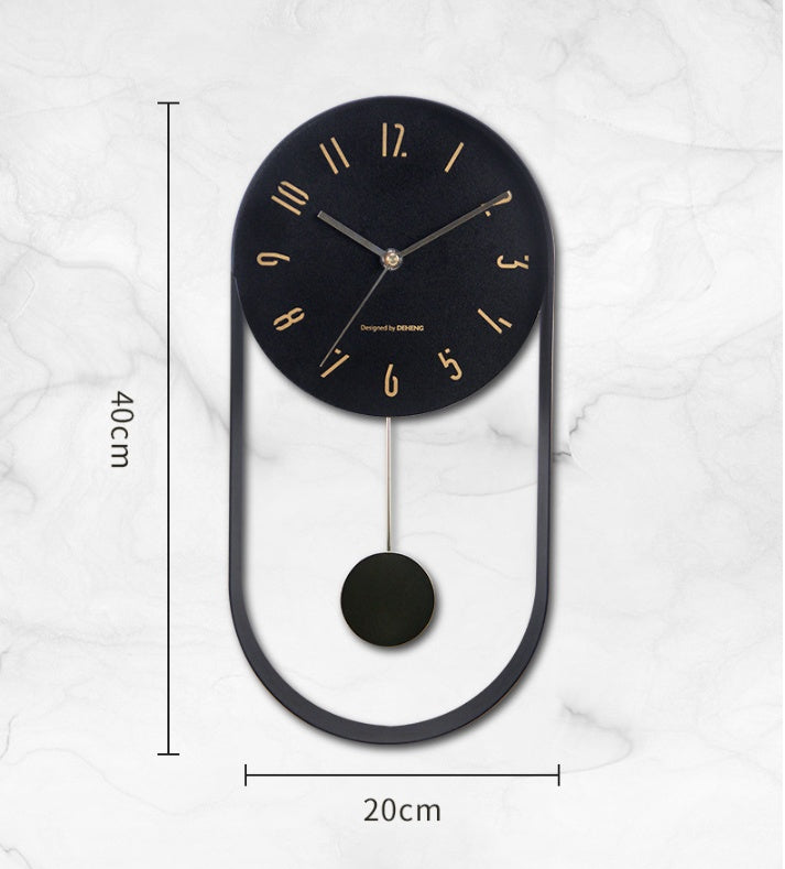 16 Inch Swing Living Room Wrought Iron Wall Clock