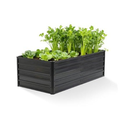 Metal Raised Garden Bed, 6x3x2ft Outdoor Planter Box, Raised Garden Beds For Planting Plants Vegetables, Flowers