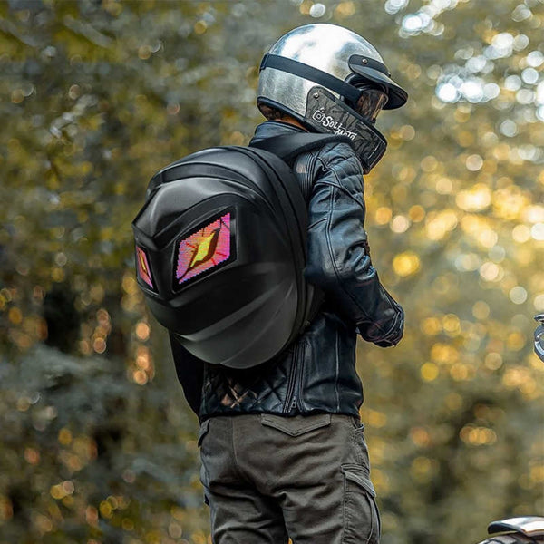 Bolsa luminosa impermeable para casco de motocicleta