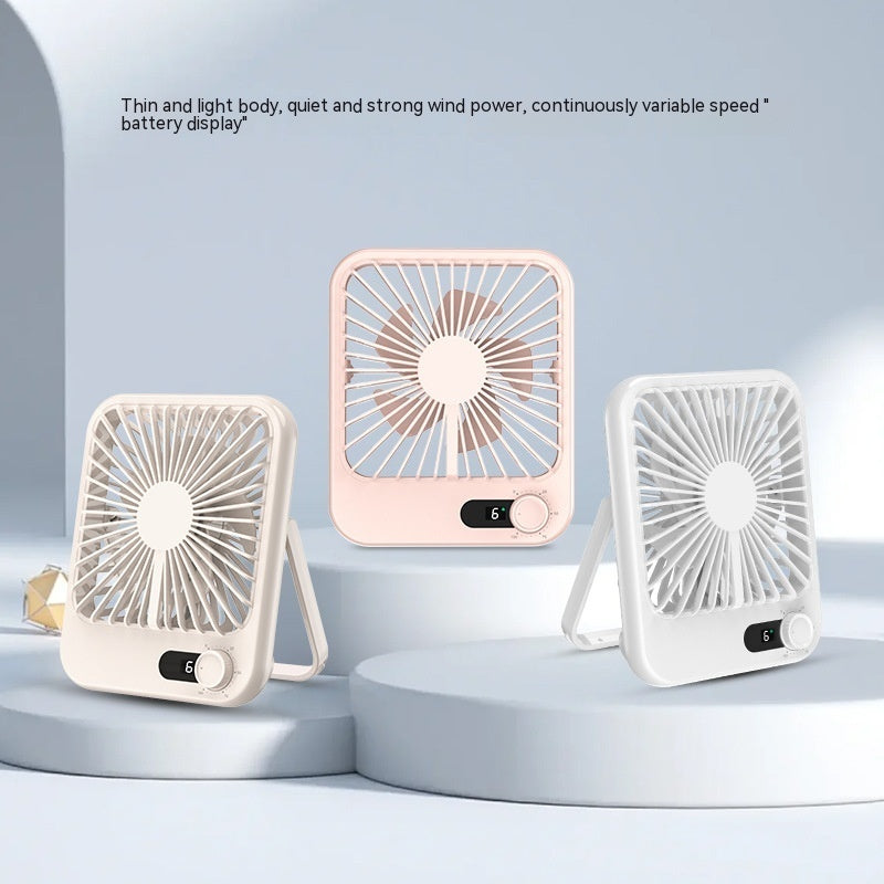 Mini-portable Fan Ultra-thin Desktop Office And Dormitory Mute Fan