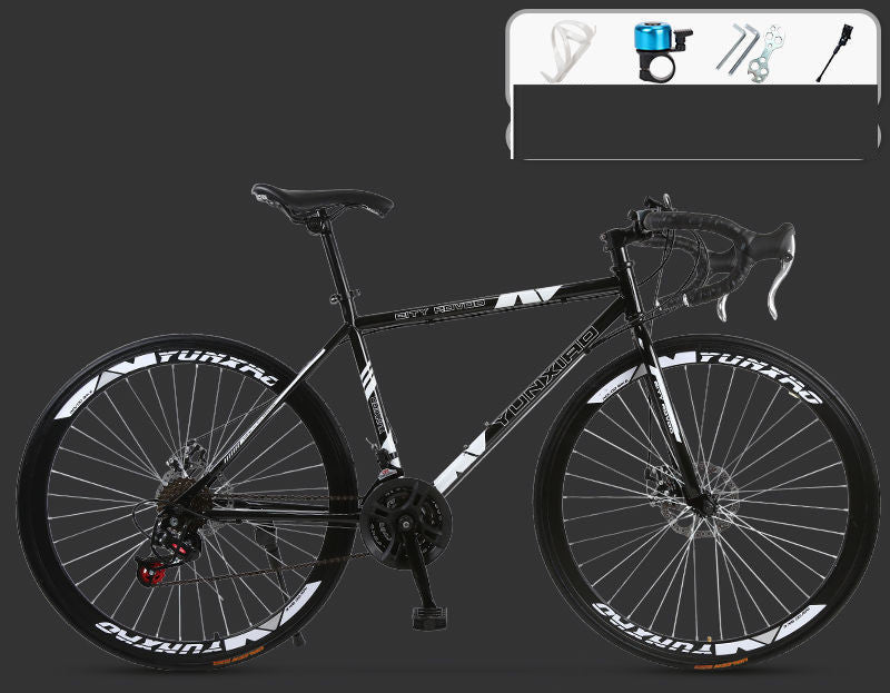 Road Race Variable Speed Solid Tire Double Disc Brake Bicycle