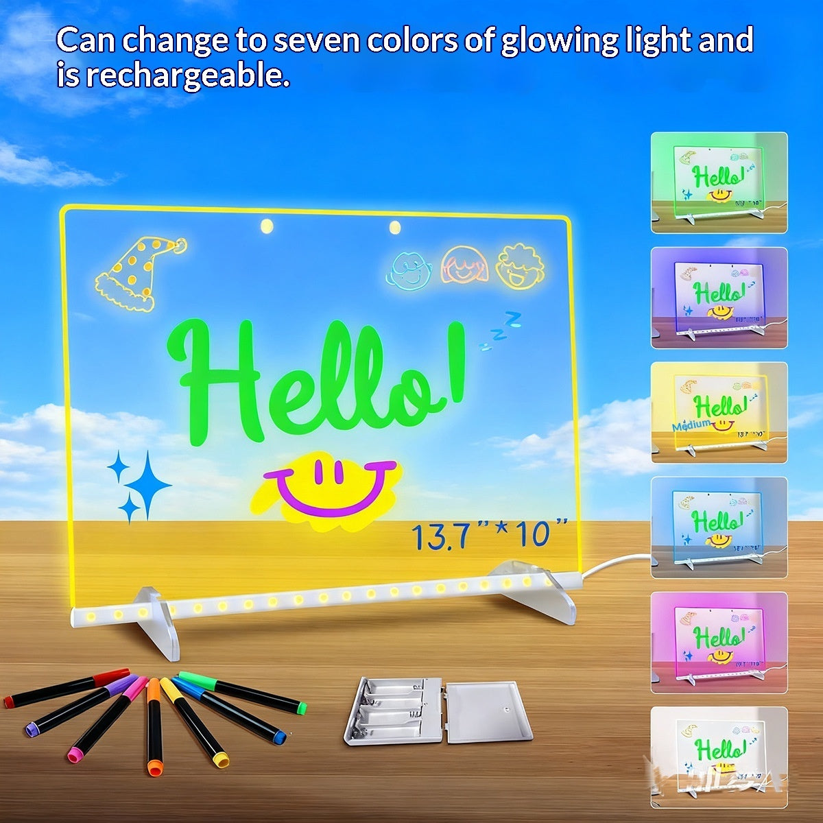 Display Board Stall LED Electronic Fluorescent Board