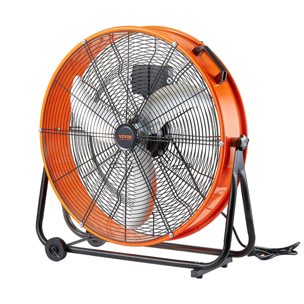 Trommelventilator, Bodenventilator, Industrieventilator, 3 Gang, 8600 CFM, 360° Verstellbare Neigung, 0-2-Stunden-Timer, Standventilator, Windmaschine Für Lager, Werkstatt, Fabrik, Keller