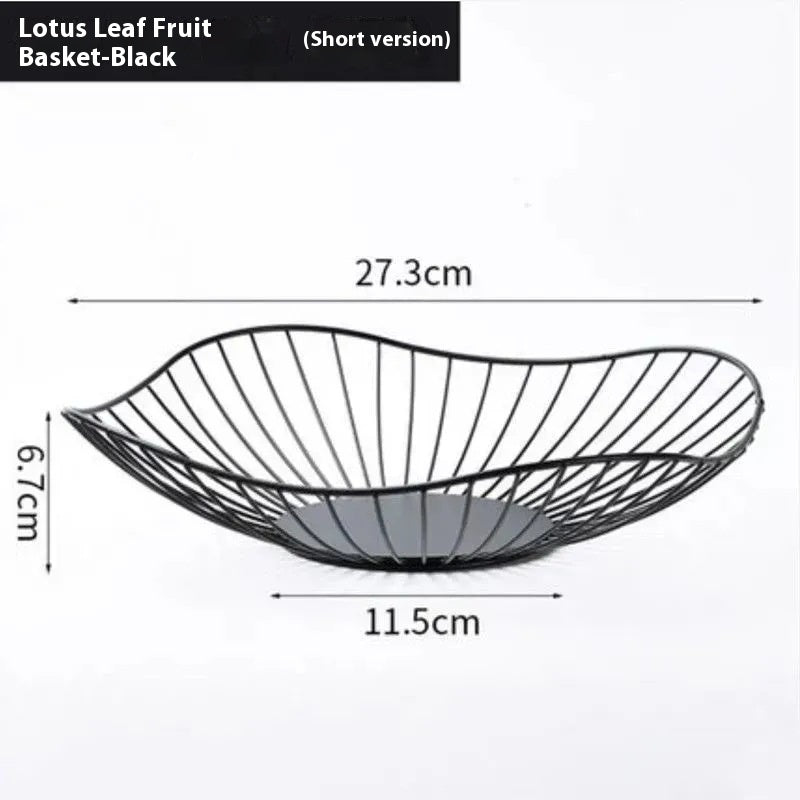 Simple Hollow Iron European Style Living Room Coffee Table Fruit Basket