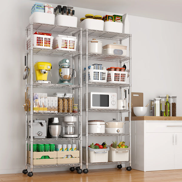 Adjustable Interlayer Spacing Six Layer Segmented Display Rack