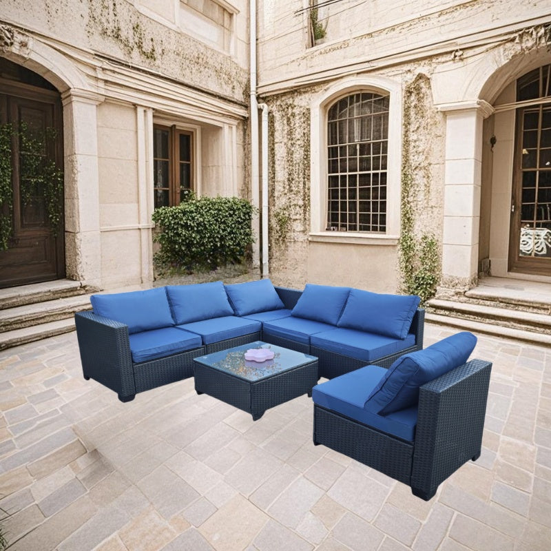 Outdoor Recreation, Courtyard Garden, Rattan Table And Chair Combination