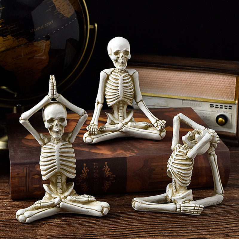 Esqueleto de yoga para Halloween