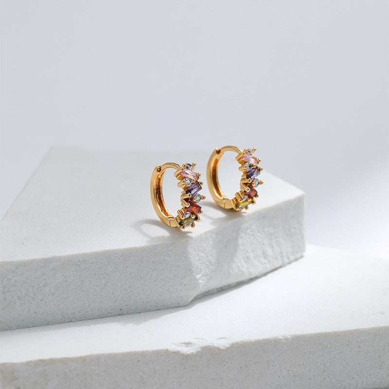 Radiant Crystal Hoops