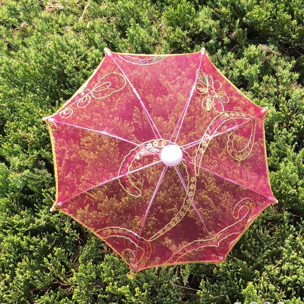 Mini Small Sized Lace Umbrella Embroidered Craft Umbrella Children's Performance Dancing Umbrella Scenic Spot Decoration Pocket Lace Small Umbrella