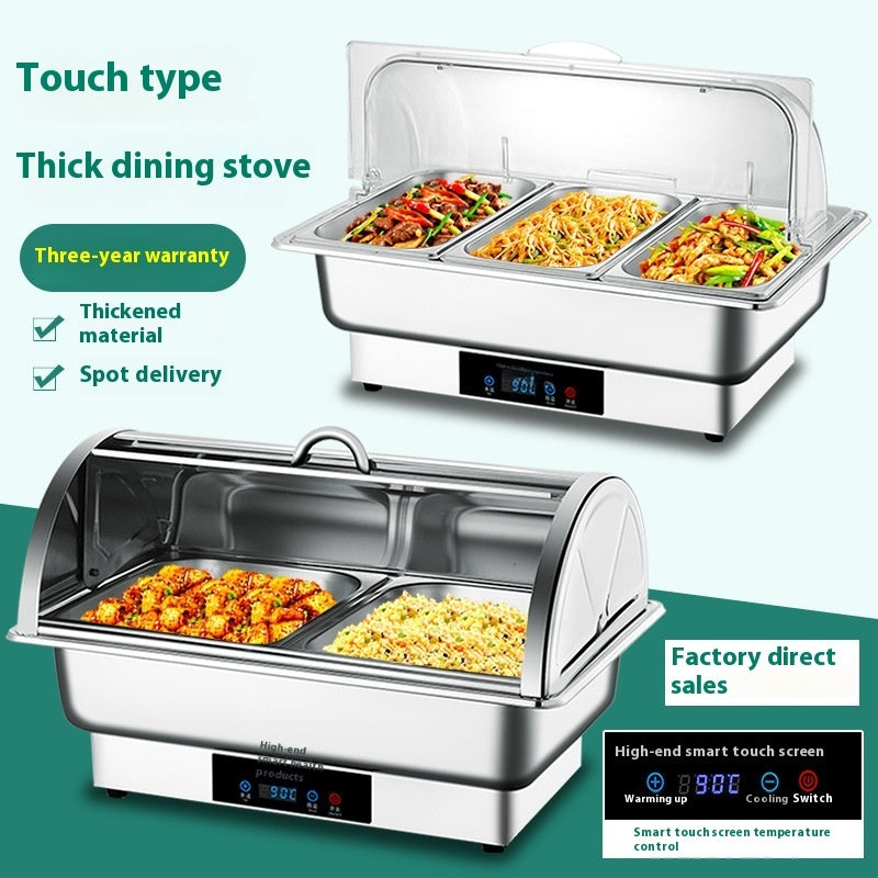 Stainless Steel Buffet Stove Electric Heating Touch Control Thermostat Dining Stove