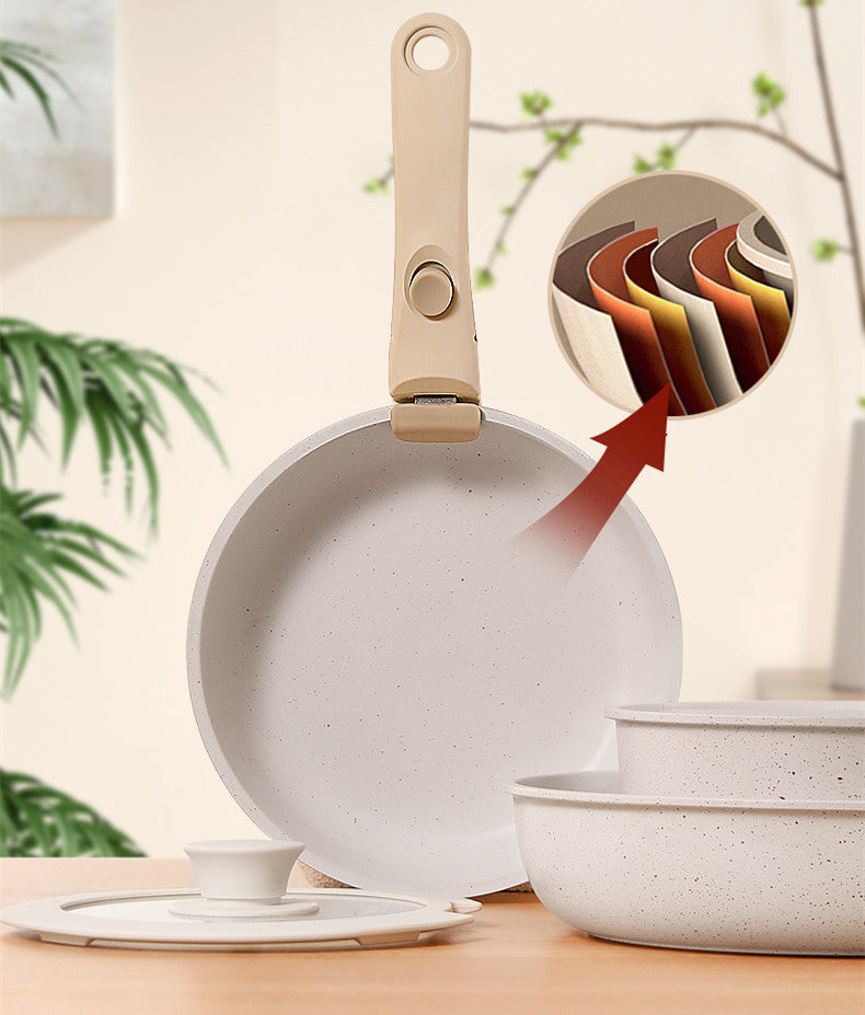 26cm Detachable Handle Medical Stone Non Stick Pot