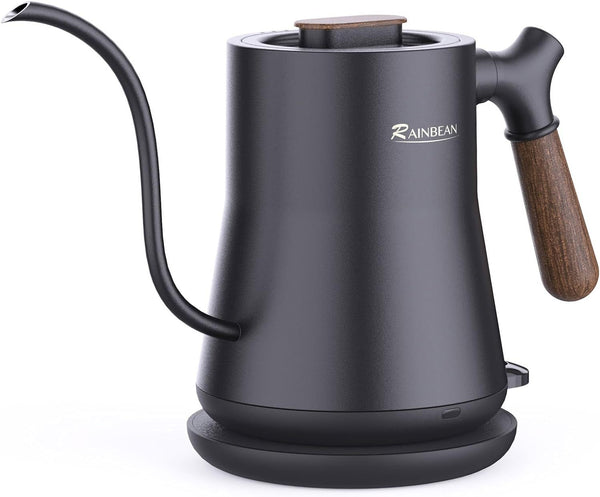 Hervidor eléctrico de cuello de cisne, hervidor de café con vertidor, hervidor de agua caliente, interior de acero inoxidable con diseño a prueba de fugas, calentamiento rápido, apagado automático