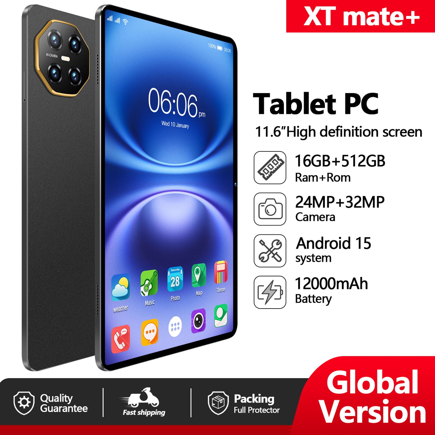 10 inch Tablet  Google Play Store Version  HD Display Smart Android 12