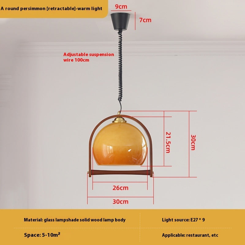 Zhonggu Vintage Restaurant Chandelier Retractable Lamp American Style Retro Creative Bedroom Light