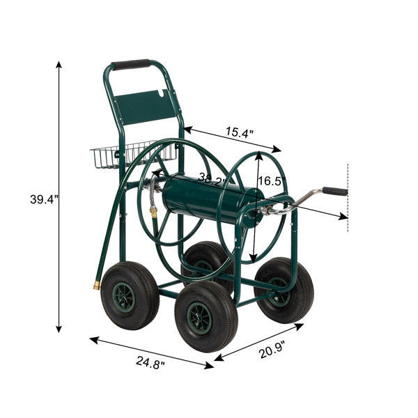 97 X53 X100cm Green Molten Iron Pipe Cart