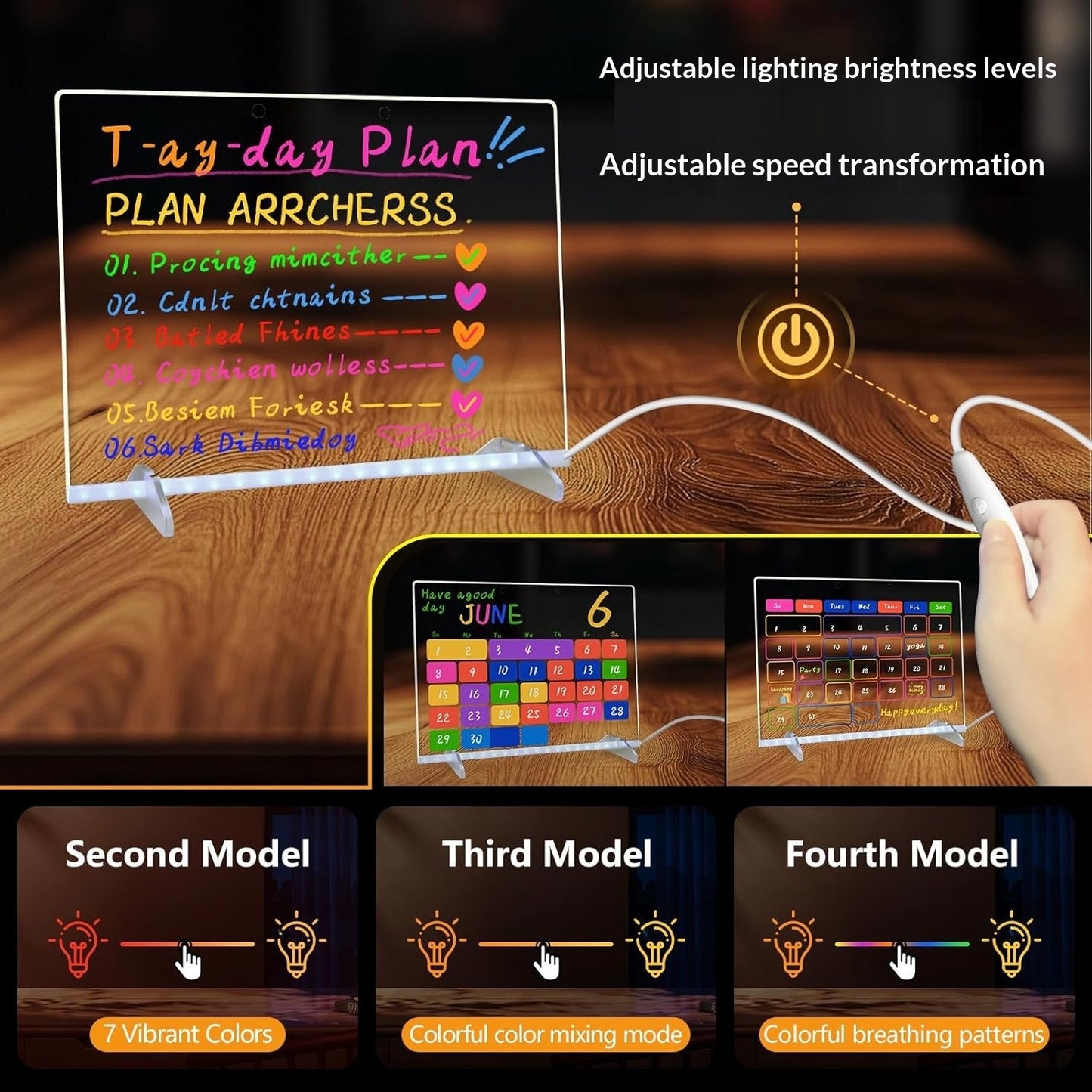 Display Board Stall LED Electronic Fluorescent Board