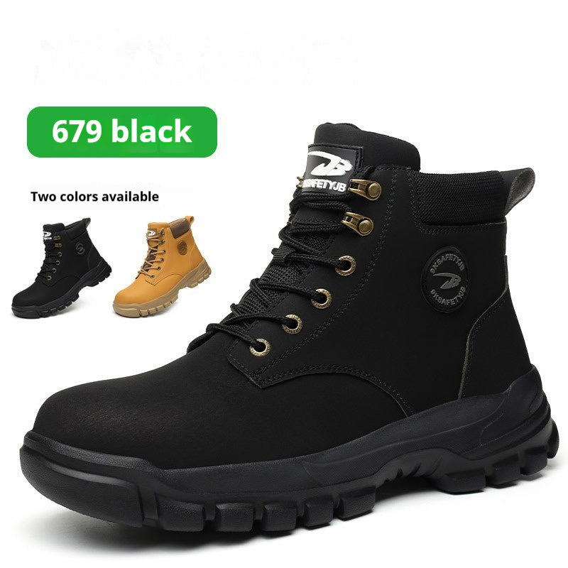 Labor Protection Plush And Warm Steel Toe Shoes